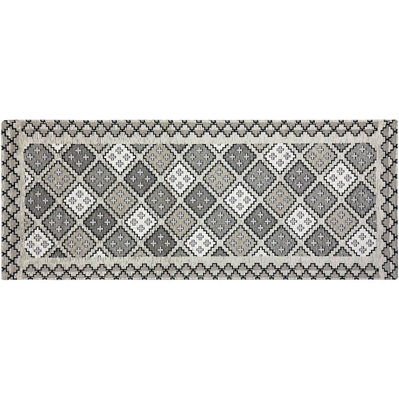 foto del prodotto il gruppone - tappeto in morbida ciniglia corridoio soggiorno ingresso passatoia cucina lavorazione jacquard camera scendiletto prodotto italiano antiscivolo dis2 tortora - 70x140cm