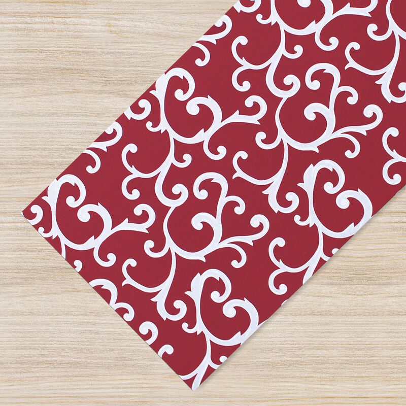 foto del prodotto il gruppone tappeto passatoia fantasia made in italy antiscivolo lavabile aderente grigio 50x300cm rosso