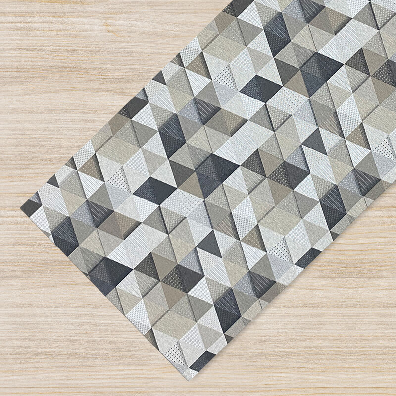 foto del prodotto il gruppone tappeto passatoia fantasia made in italy antiscivolo lavabile aderente nero grigio 50x200cm