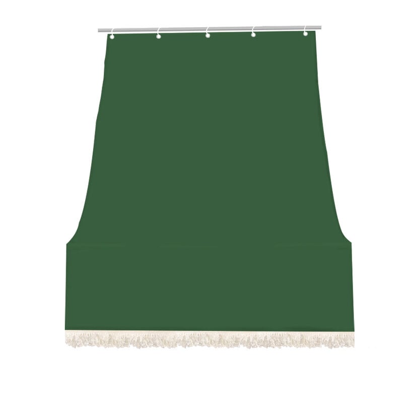 foto del prodotto il gruppone tenda da sole tessuto resistente per balcone con anelli lavabile a caduta verde 140x350 cm