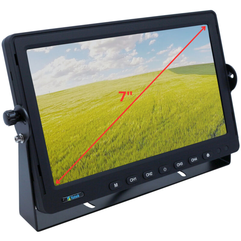 foto del prodotto il monitor da 10.1 per la visione posteriore del veicolo supporta telecamere ahd 1080p, con dvr per la registrazione delle immagini, 4 ingressi