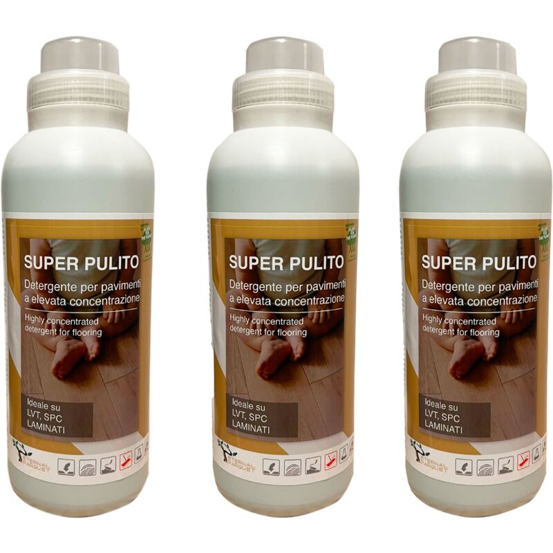 foto del prodotto il n1 super pulito spc, lvt, laminati, parquet e resine sporco intenso detergente naturale a ph neutro ultraconcentrato profumato di eternal
