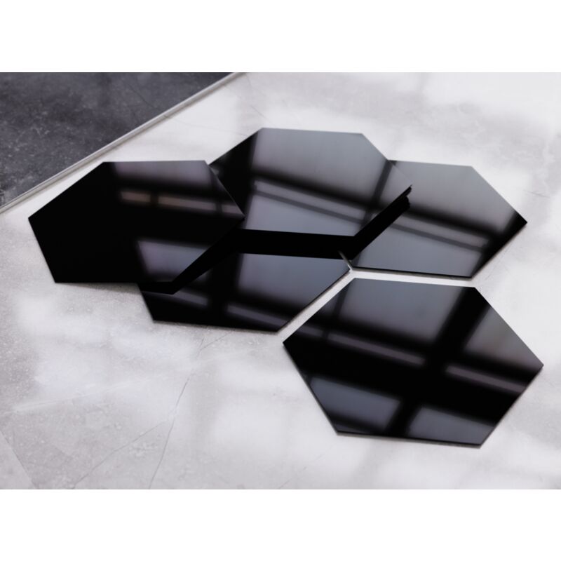 foto del prodotto ilcom decorazioni per parete set di 9 nero lucidato 120x140mm