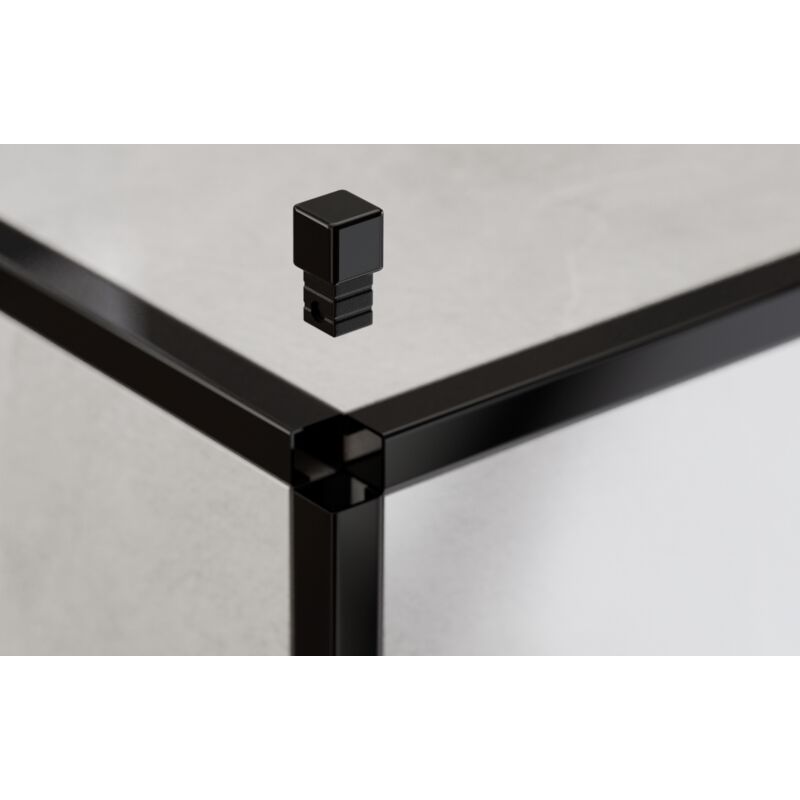foto del prodotto ilcom finitura angolare per profili in acciaio inossidabile q e p nero lucido 1 cm