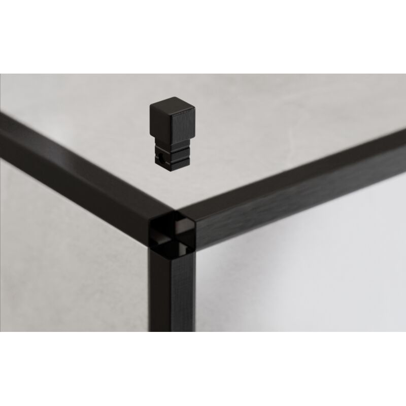 foto del prodotto ilcom finitura angolare per profili in acciaio inossidabile q e p nero satinato 0,8 cm