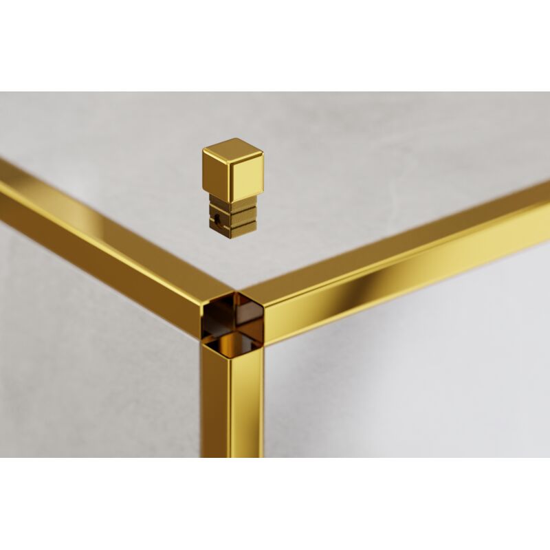 foto del prodotto ilcom finitura angolare per profili in acciaio inossidabile q e p oro lucido 1 cm