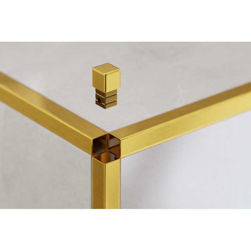 foto del prodotto ilcom finitura angolare per profili in acciaio inossidabile q e p oro satinato 1 cm