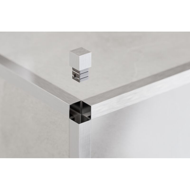 foto del prodotto ilcom finitura angolare per profili in acciaio inossidabile rettificati qs argento satinato 1,2 cm
