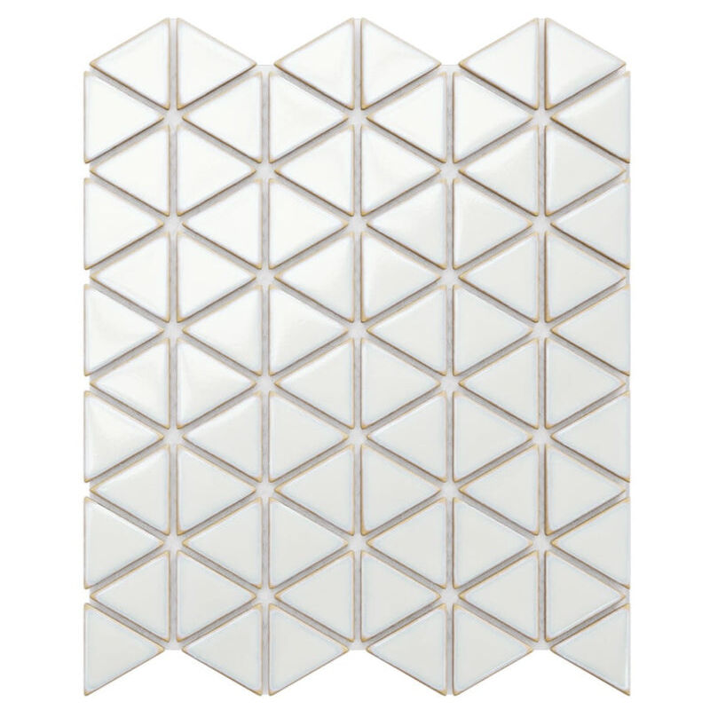 foto del prodotto ilcom mosaico in ceramica su rete per bagno o cucina 26.3cm x 30.3cm triangular blanket