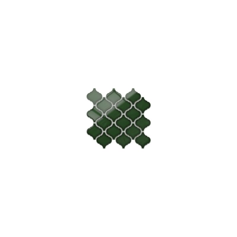 foto del prodotto ilcom mosaico in ceramica su rete per bagno o cucina 27.5cm x 24.3cm arab emerald
