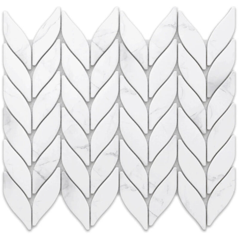 foto del prodotto ilcom mosaico in ceramica su rete per bagno o cucina 27.6cm x 33.2cm marble sparrow