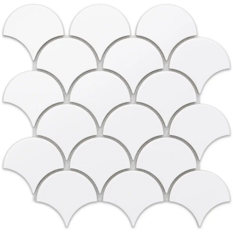 foto del prodotto ilcom mosaico in ceramica su rete per bagno o cucina 28.5 cm x 29.0 cm first snow