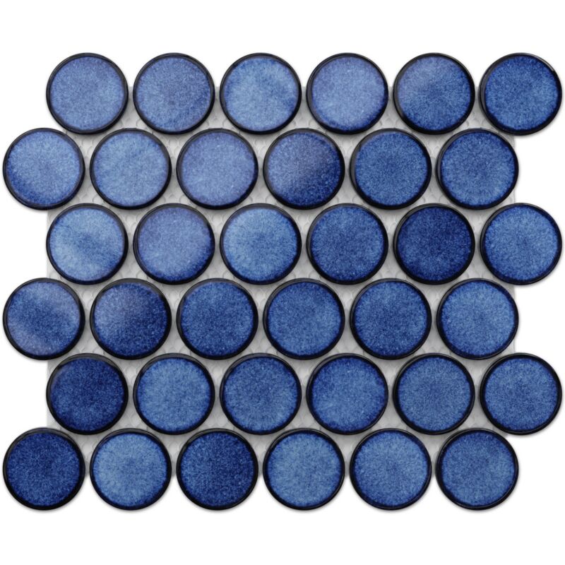 foto del prodotto ilcom mosaico in ceramica su rete per bagno o cucina 30.6 cm x 26.5 cm ocean breeze