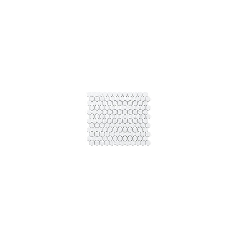 foto del prodotto ilcom mosaico in ceramica su rete per bagno o cucina 30cm x 26cm matt white hive