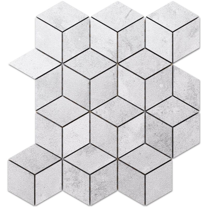 foto del prodotto ilcom mosaico in gres su rete per bagno o cucina 30.5 cm x 26.5 cm marble romb