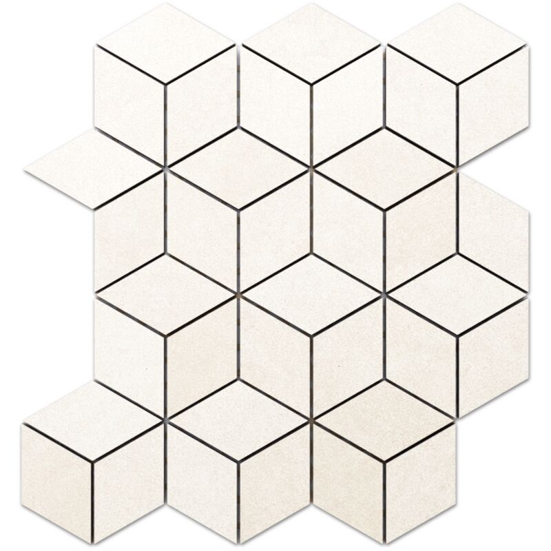 foto del prodotto ilcom mosaico in gres su rete per bagno o cucina 30.5 cm x 26.5 cm milky way