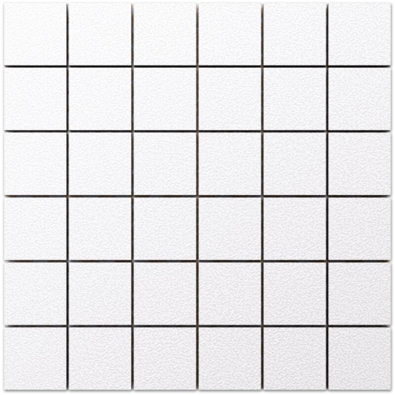 immagine 0 del prodotto ilcom mosaico in gres su rete per bagno o cucina 30 cm x 30 cm big white cubes