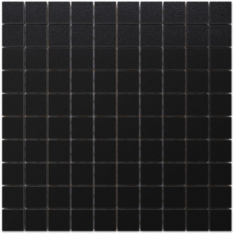 foto del prodotto ilcom mosaico in gres su rete per bagno o cucina 30 cm x 30 cm black chalk