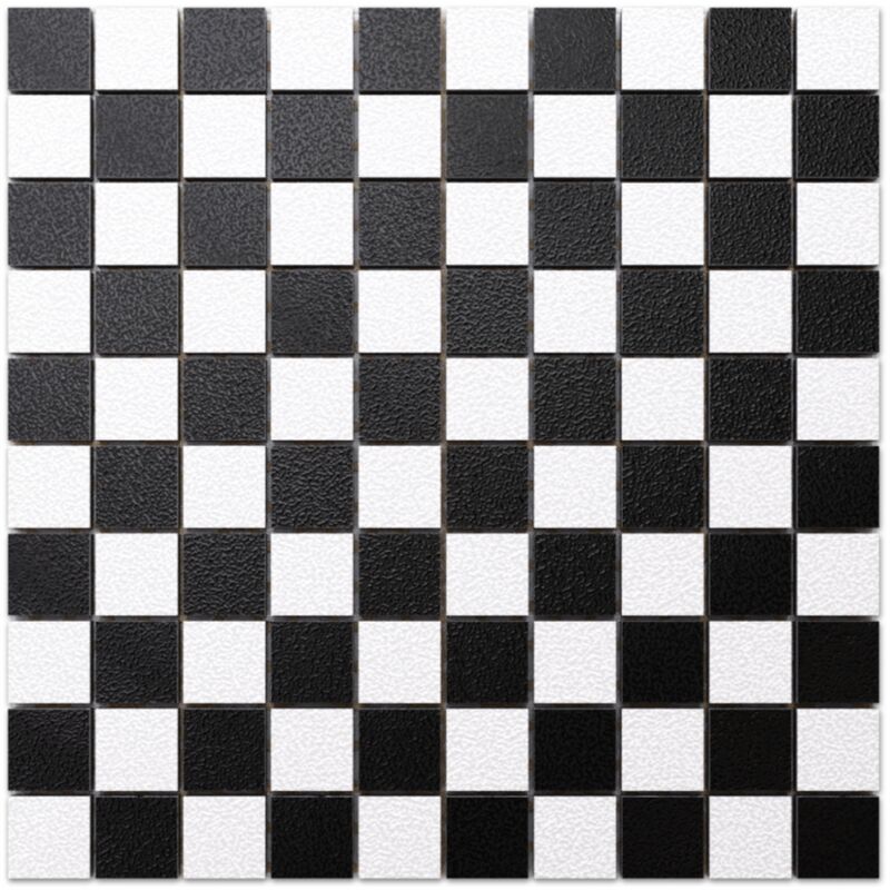 foto del prodotto ilcom mosaico in gres su rete per bagno o cucina 30 cm x 30 cm queen s checkmate