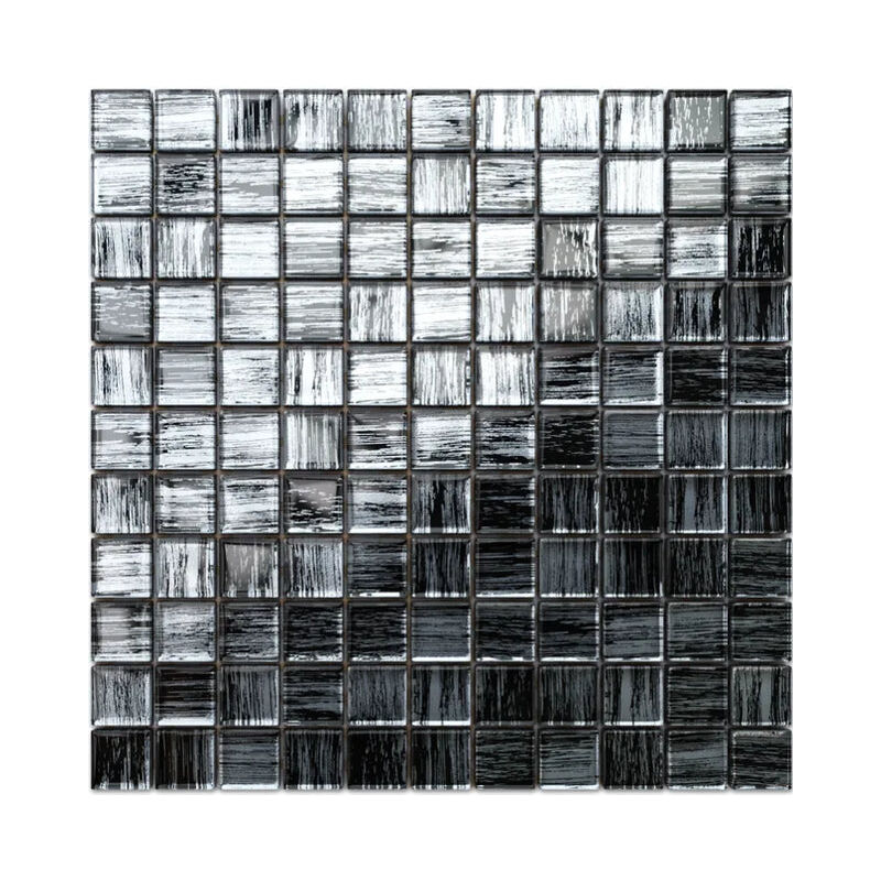 foto del prodotto ilcom mosaico in vetro su rete per bagno e cucina 30cm x 30cm clipped jeans