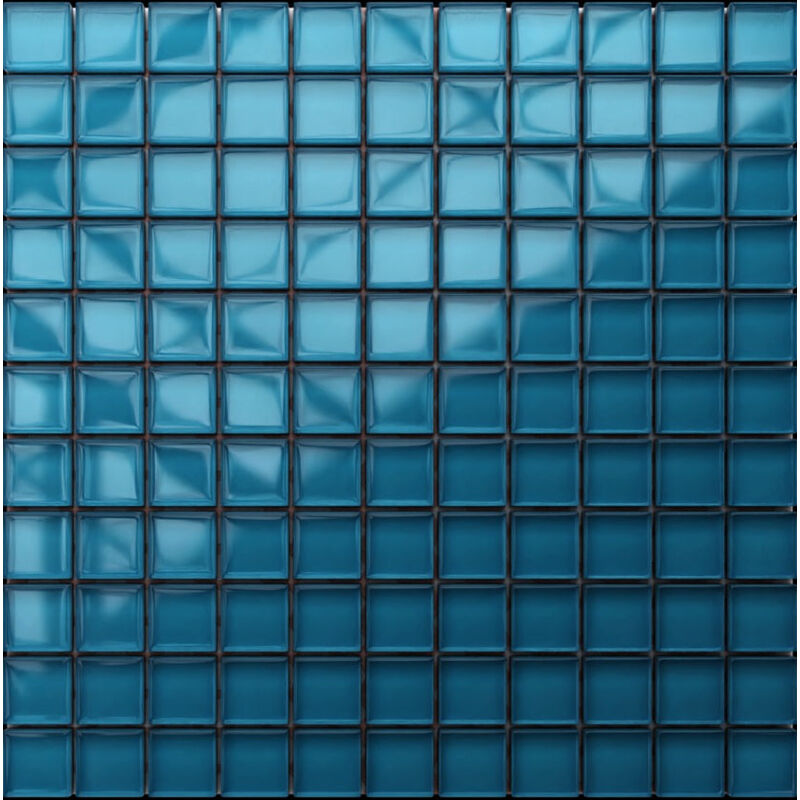 foto del prodotto ilcom mosaico in vetro su rete per bagno e cucina 30cm x 30cm cote d azur