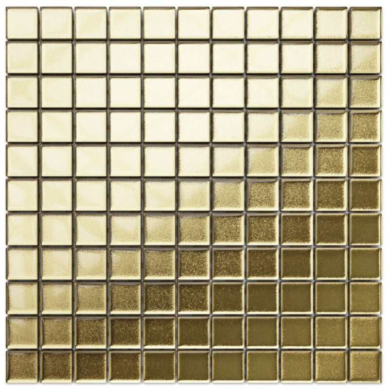 foto del prodotto ilcom mosaico in vetro su rete per bagno e cucina 30cm x 30cm golden pot