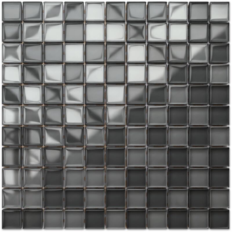 foto del prodotto ilcom mosaico in vetro su rete per bagno e cucina 30cm x 30cm kafka