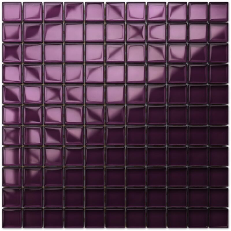 foto del prodotto ilcom mosaico in vetro su rete per bagno e cucina 30cm x 30cm lambrusque