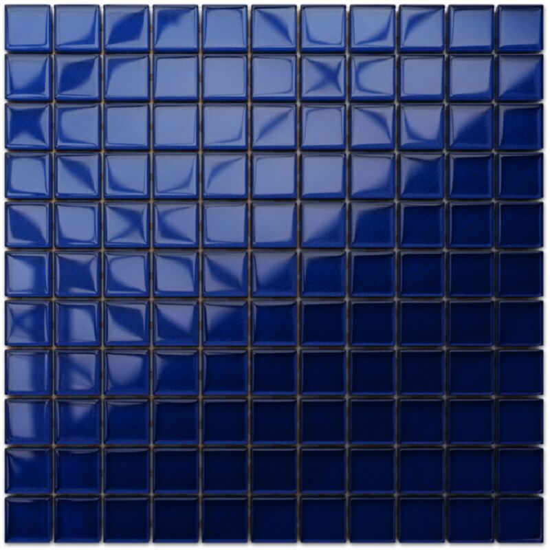 foto del prodotto ilcom mosaico in vetro su rete per bagno e cucina 30cm x 30cm moby dick