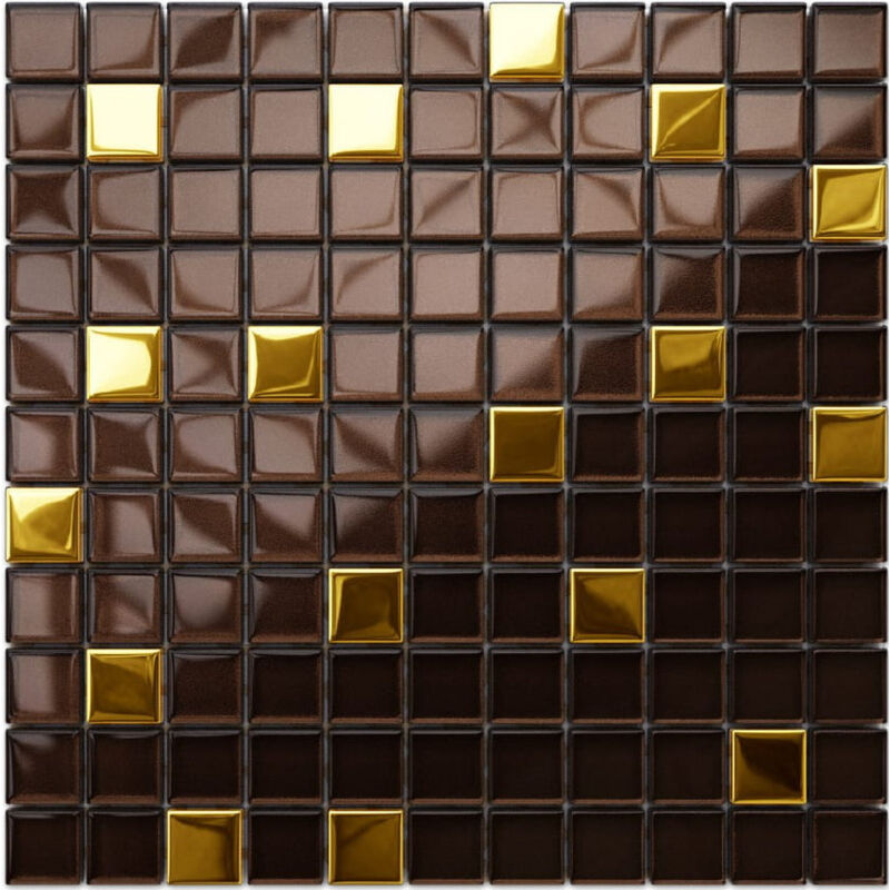 foto del prodotto ilcom mosaico in vetro su rete per bagno e cucina 30cm x 30cm nemesis