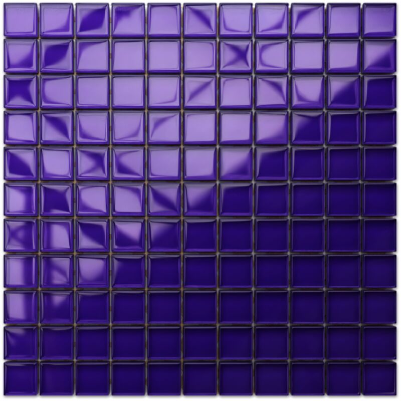 foto del prodotto ilcom mosaico in vetro su rete per bagno e cucina 30cm x 30cm pansy