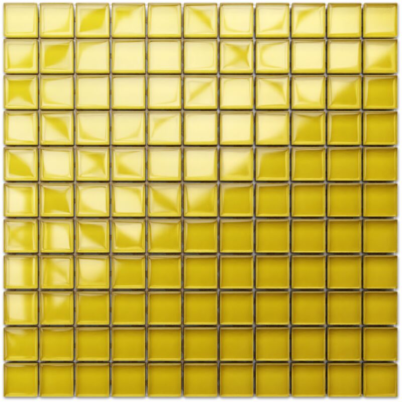 foto del prodotto ilcom mosaico in vetro su rete per bagno e cucina 30cm x 30cm sunflower
