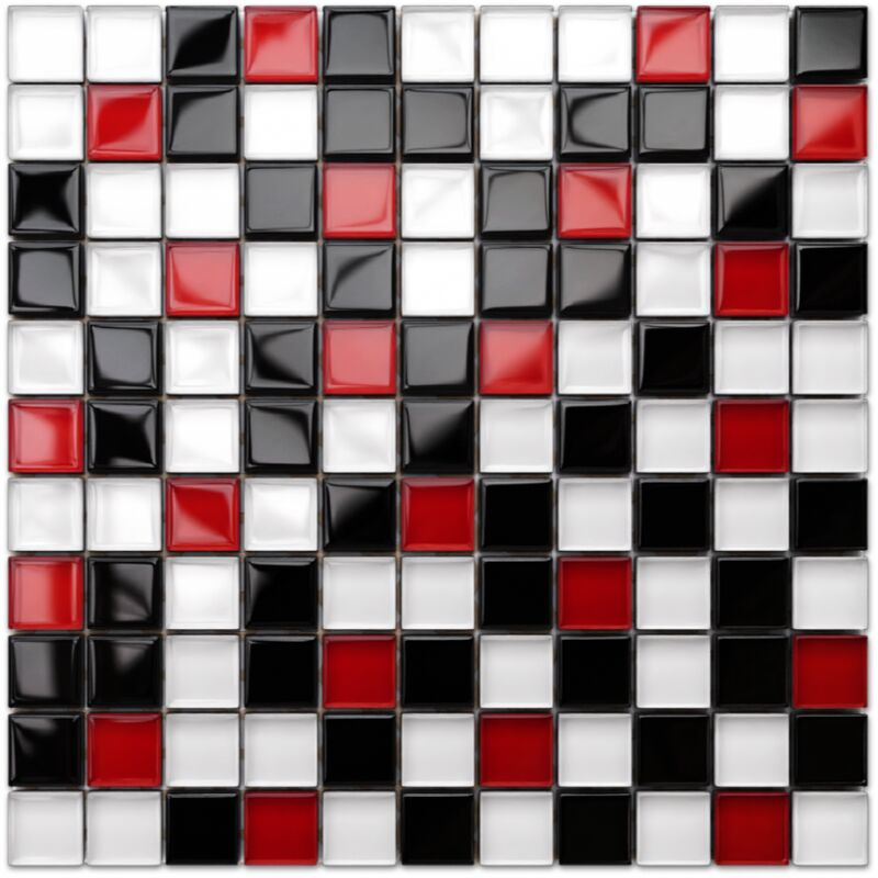 foto del prodotto ilcom mosaico in vetro su rete per bagno e cucina 30cm x 30cm the rolling stones
