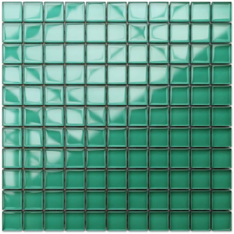 foto del prodotto ilcom mosaico in vetro su rete per bagno e cucina 30cm x 30cm verdant fields