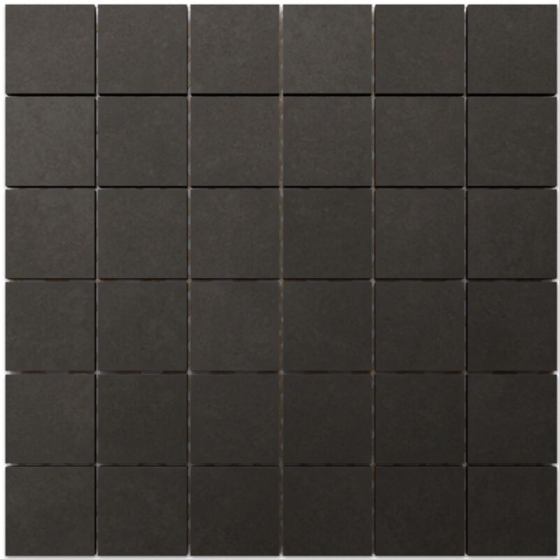 foto del prodotto ilcom mosaico su rete in gres per bagno o cucina 29.9 x 29.9 cm big black cubes