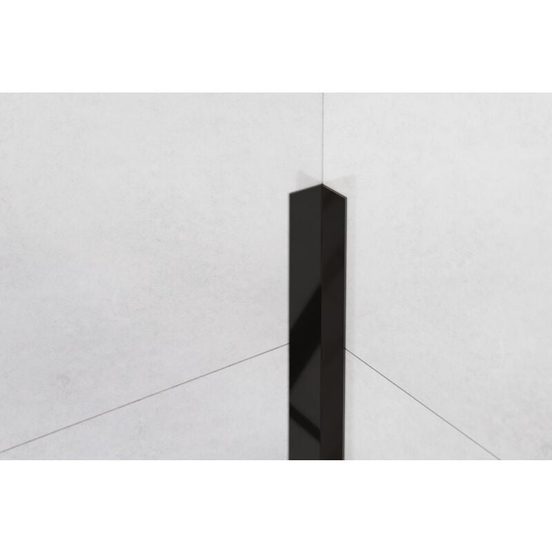 foto del prodotto ilcom profilo decorativo li angolare interno in acciaio inossidabile 1cm x 270cm nero lucido