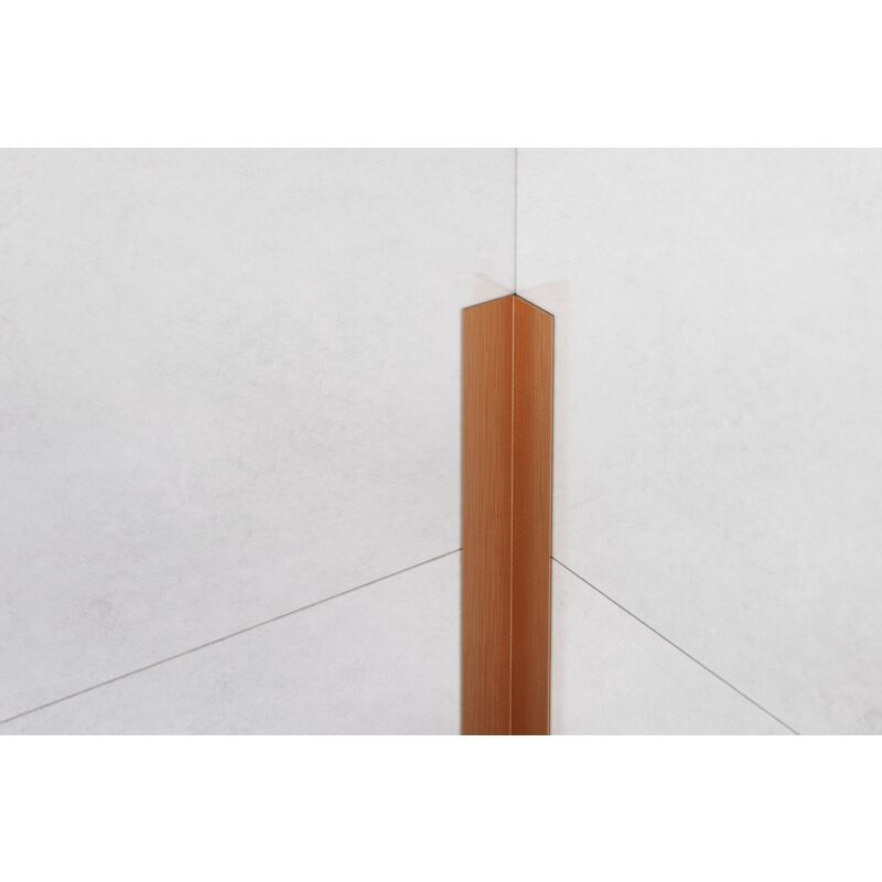 foto del prodotto ilcom profilo decorativo li angolare interno in acciaio inossidabile 2cm x 244cm rame satinato