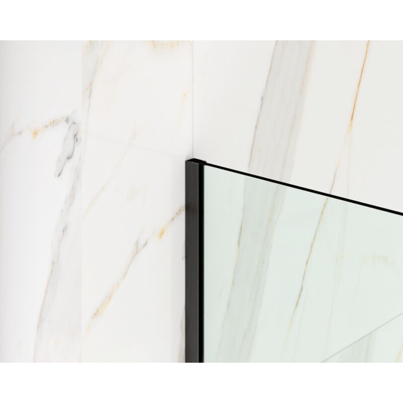 foto del prodotto ilcom profilo in acciaio inossidabile per montaggio vetro doccia 8 10mm di spessore 11mm x 2700mm nero satinato