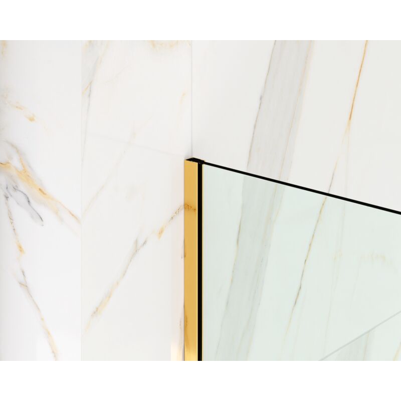 foto del prodotto ilcom profilo in acciaio inossidabile per montaggio vetro doccia 8 10mm di spessore 11mm x 2700mm oro lucido