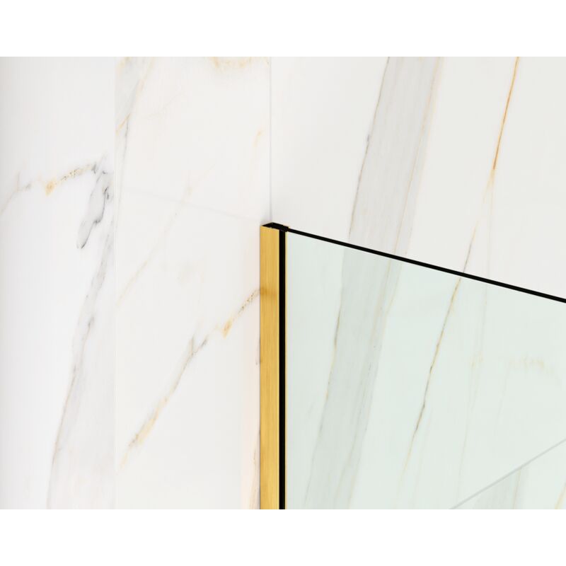 foto del prodotto ilcom profilo in acciaio inossidabile per montaggio vetro doccia 8 10mm di spessore 11mm x 2700mm oro satinato