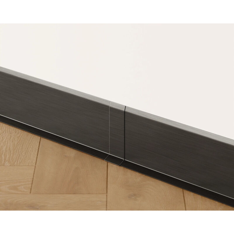 foto del prodotto ilcom set 4 giunzioni fi in acciaio inossidabile per battiscopa 10cm x 3cm x 1.2cm nero satinato
