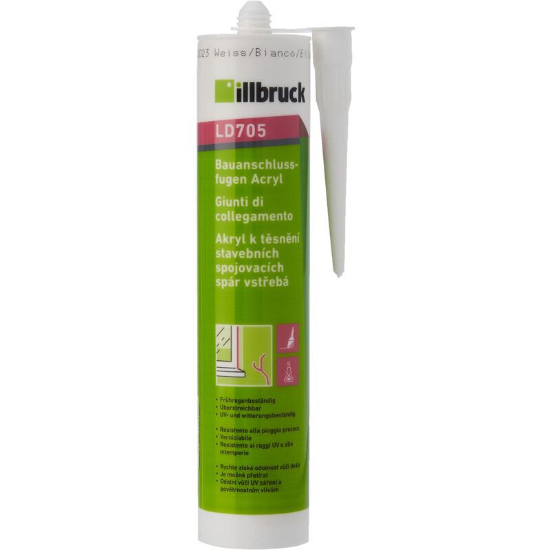 foto del prodotto illbruck acrilico ld705, 20 310 ml, bianco