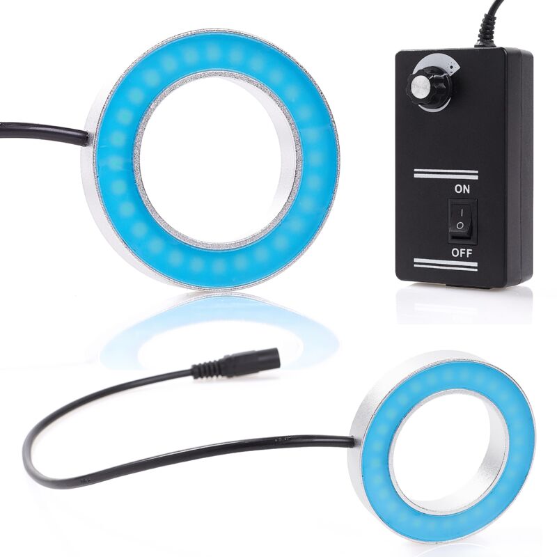 foto del prodotto illuminatore illuminazione led orientabile con lente antipolvere techrebal per microscopio