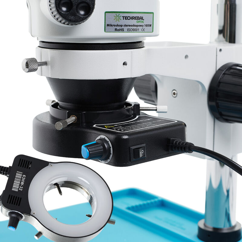 foto del prodotto illuminatore illuminazione led techrebal 48x regolabile per microscopio