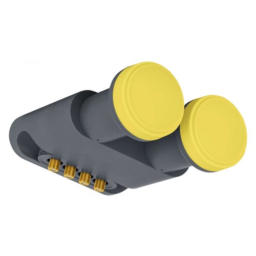 foto del prodotto illuminatore lnb iddigital lnb 249 dual feed 4 utenze grey e yellow