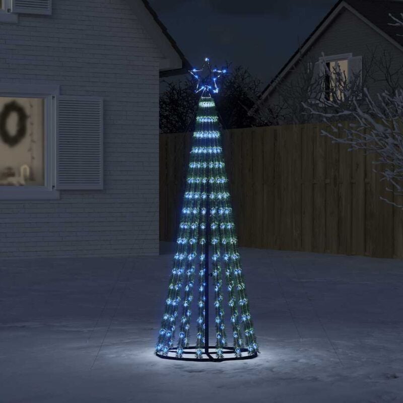 foto del prodotto illuminazione albero di natale a cono 275led blu 180cmcod mxl 83422