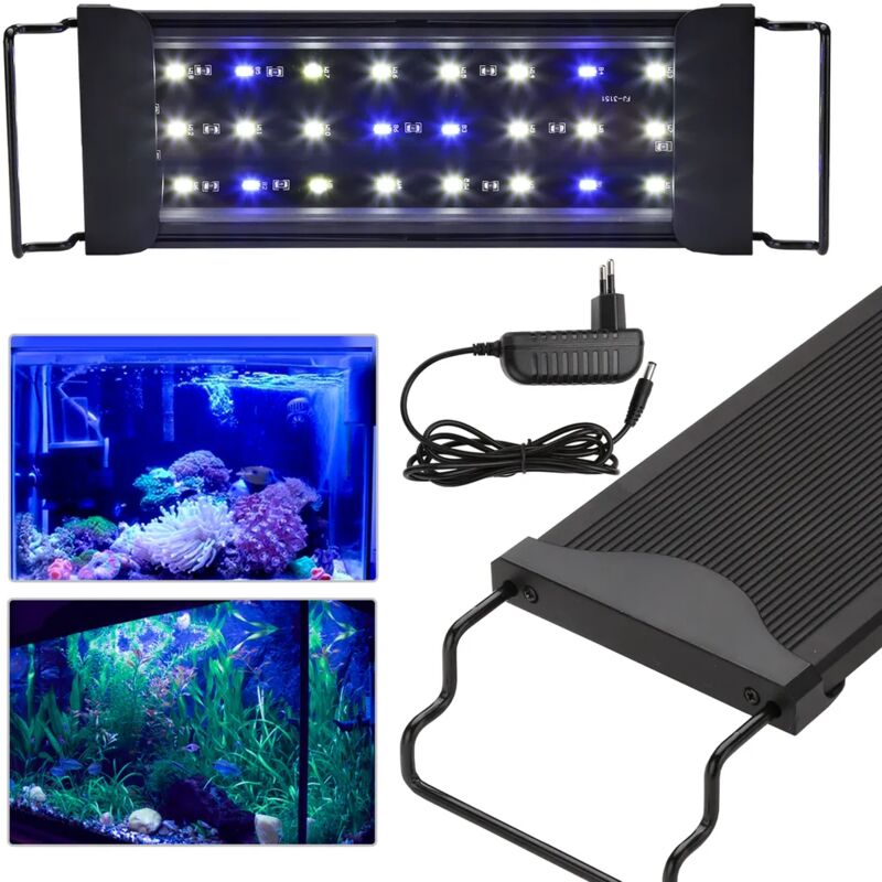 foto del prodotto illuminazione per acquario a led da 12 w, universale, con timer, 30 50 cm