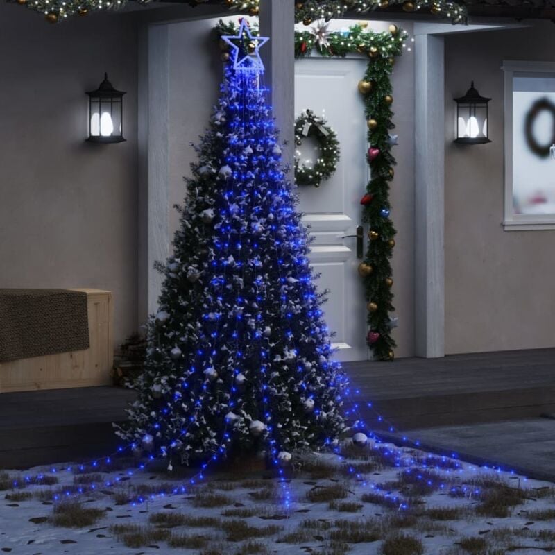 foto del prodotto illuminazione per albero di natale 320 led blu 375 cm vidaxl