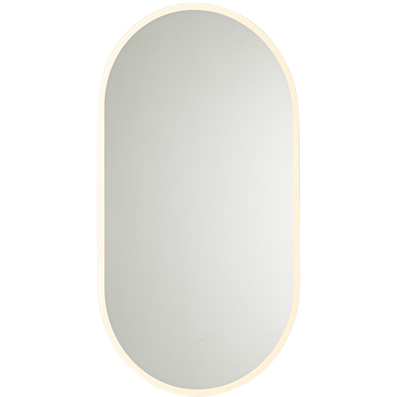 foto del prodotto illuminazione per specchio bouwina moderno vetro trasparente ovale non sostituibile led max. 1 x 23 watt qazqa