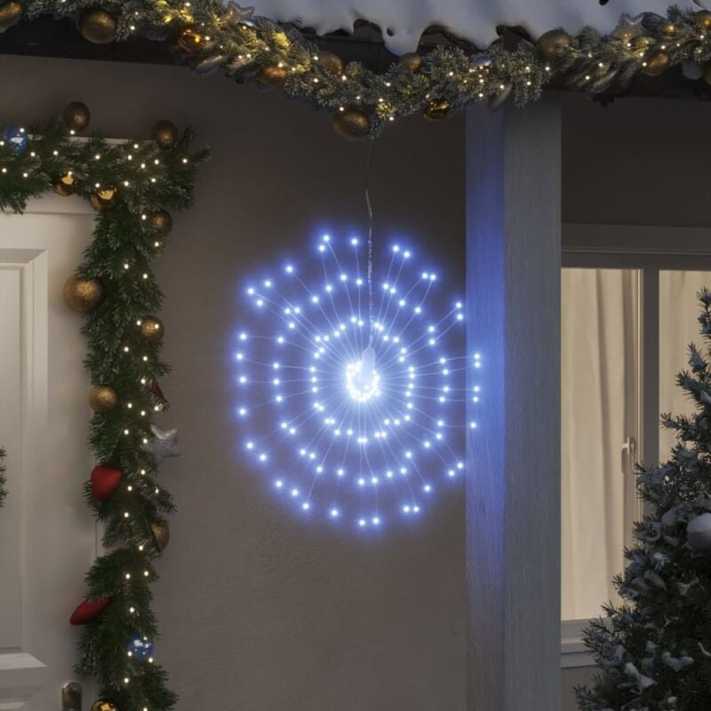 foto del prodotto illuminazioni di natale galassia 140 led 2pz bianco freddo 17cm vidaxl